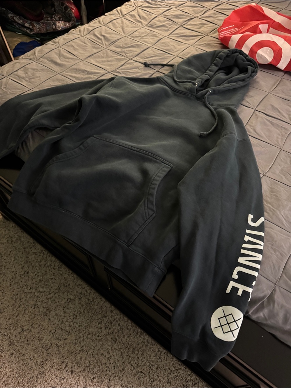 Stance Navy Pullover Hoodie with Sleeve Logo